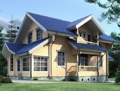 雙層小型木別墅，使用空間