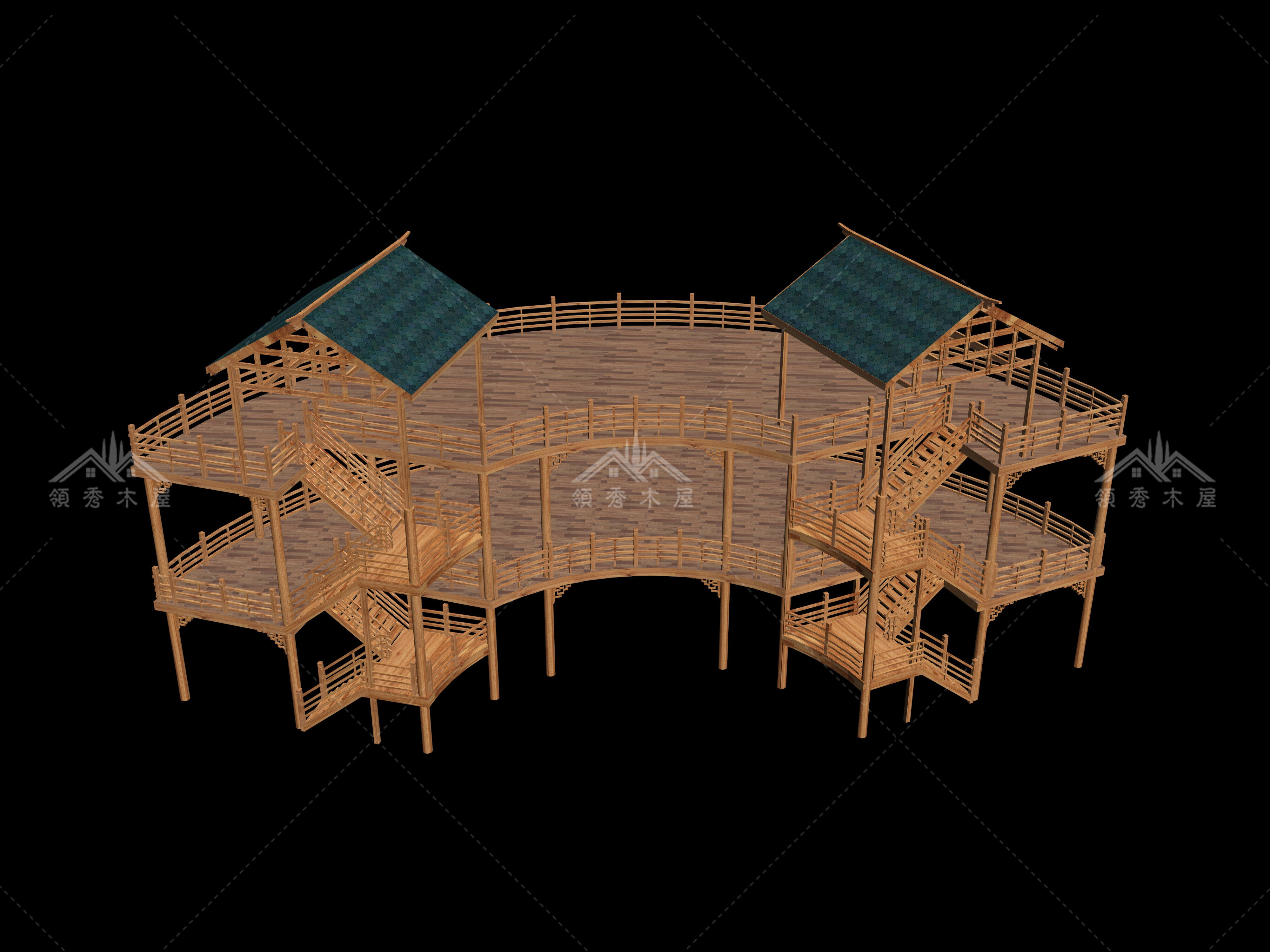 木制景觀樓設(shè)計(jì)效果圖