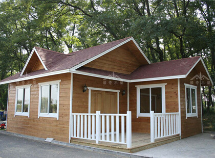 單層雙門木屋實(shí)物圖+平面