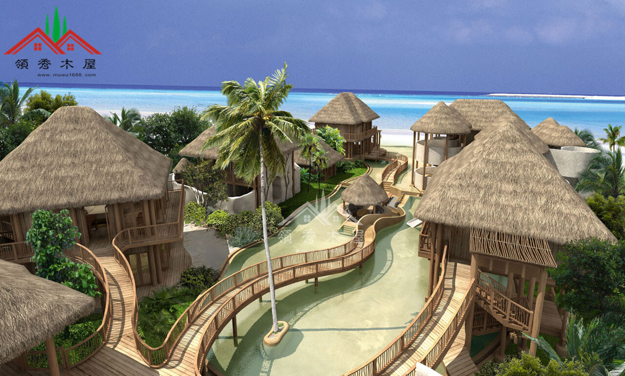 熱帶風格茅草木屋