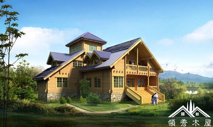 木別墅材料介紹提前感受木別墅搭建完成的效果(圖2) 木屋別墅