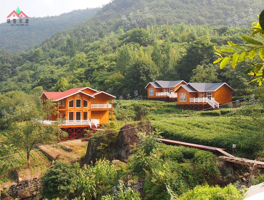 安徽茶園木別墅項目工程實例展示(圖3) 整個項目展示圖