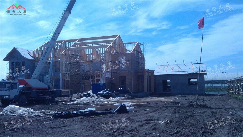 湖南長(zhǎng)沙客戶大型雙層木別墅案例施工展示(圖10)