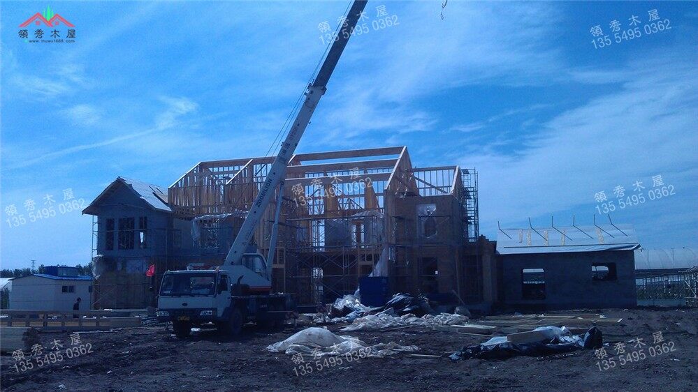 湖南長(zhǎng)沙客戶大型雙層木別墅案例施工展示(圖11)