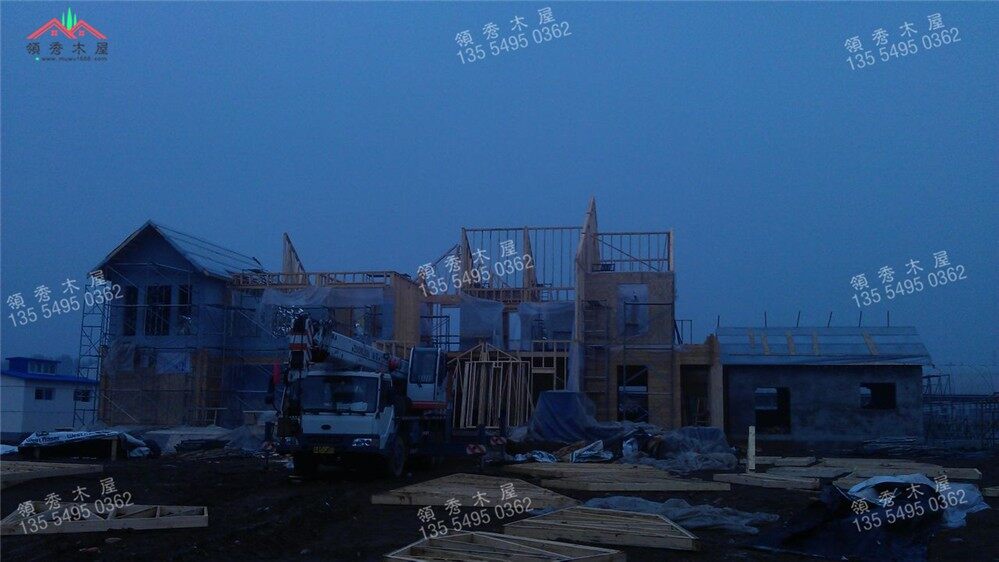 湖南長(zhǎng)沙客戶大型雙層木別墅案例施工展示(圖12)