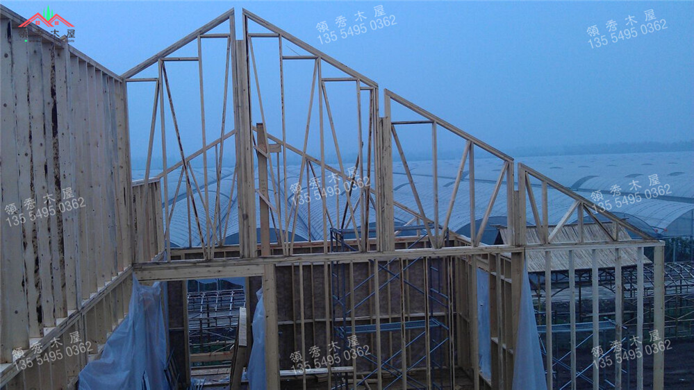 湖南長(zhǎng)沙客戶大型雙層木別墅案例施工展示(圖18)