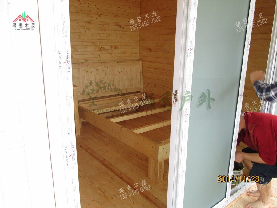 惠州客戶搭建簡單實用的居住小木屋(圖8)