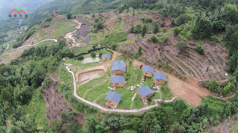 木屋群航拍