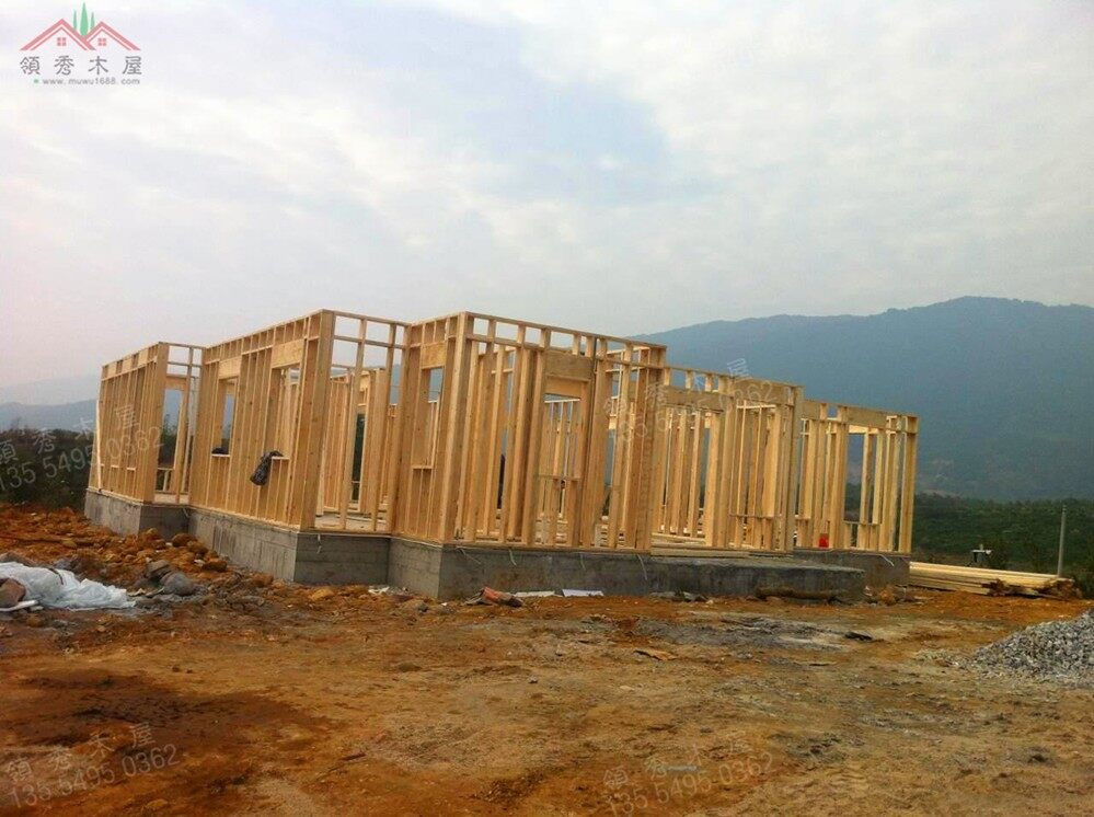 廣東清遠2X4輕型木別墅案例施工展示(圖2)