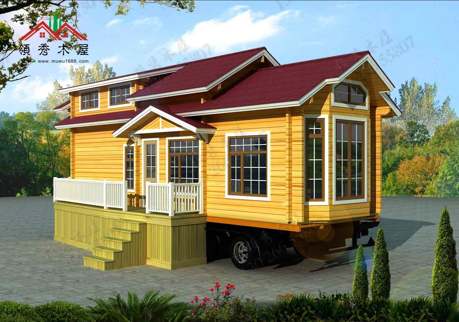 移動(dòng)防腐木屋車(chē)