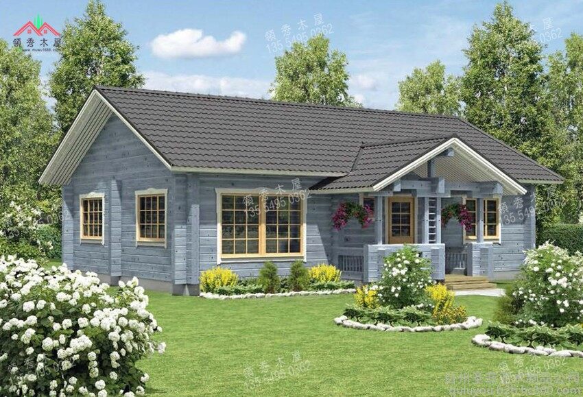 河邊休閑小木屋