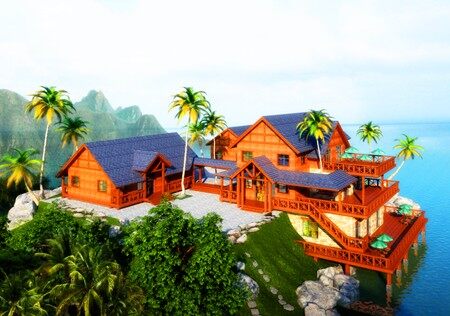 木屋別墅的承重構件如何布置(圖1) 木屋別墅的承重構件如何布置(圖1)