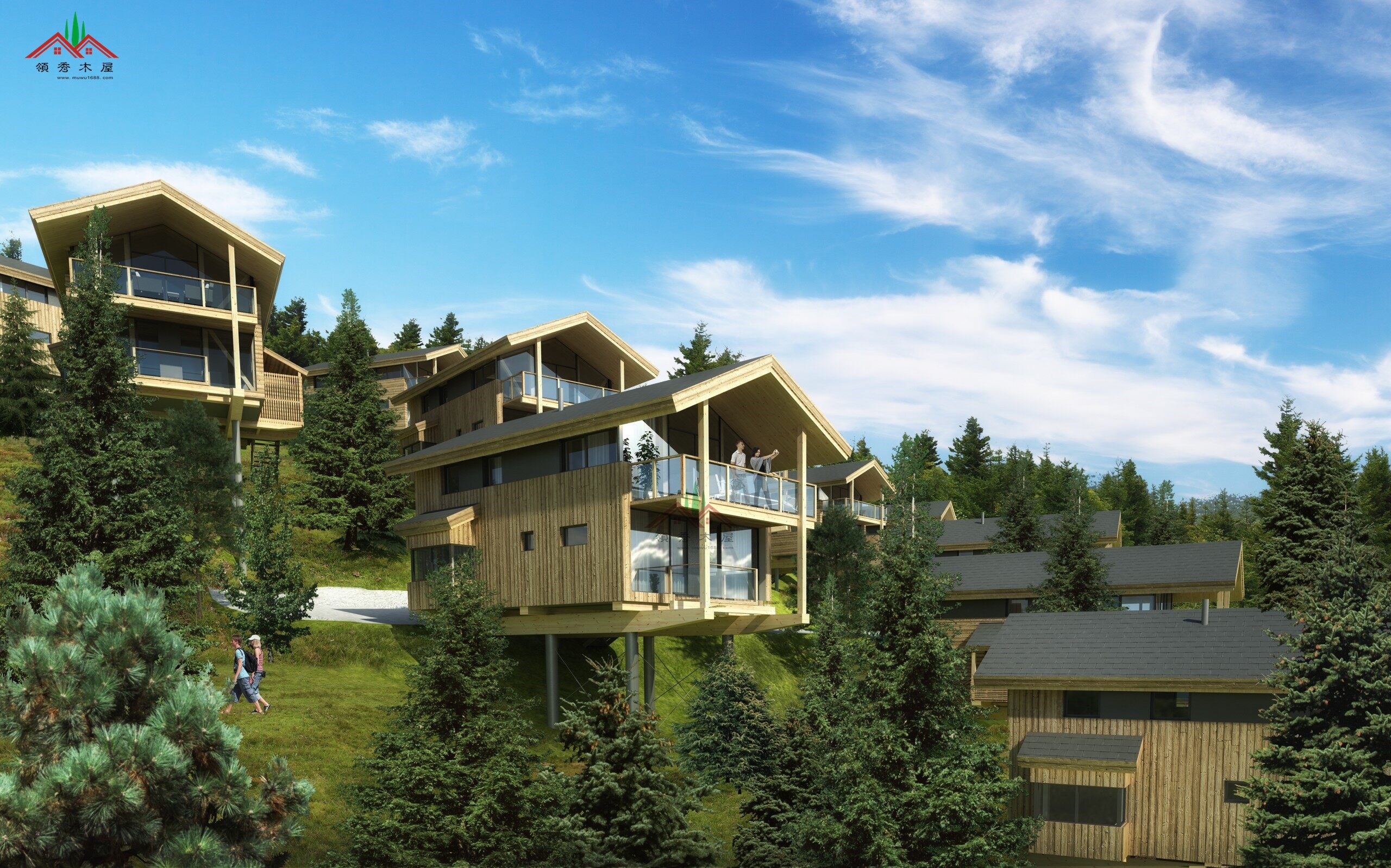 山坡木屋別墅