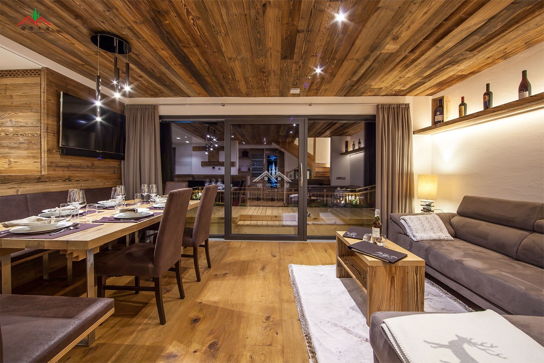 舊木板裝飾的度假木屋別墅(圖8)