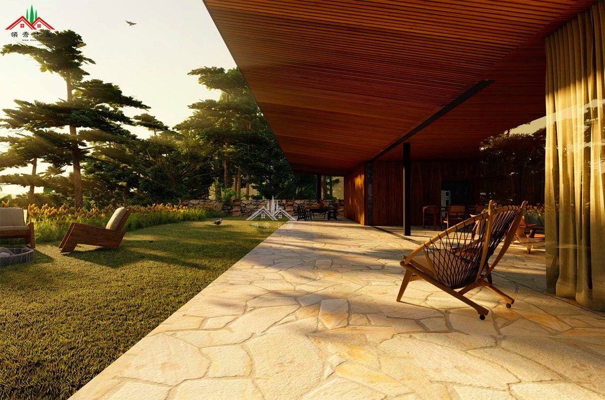 開放式現(xiàn)代風(fēng)格平頂森林度假木屋別墅(圖7)