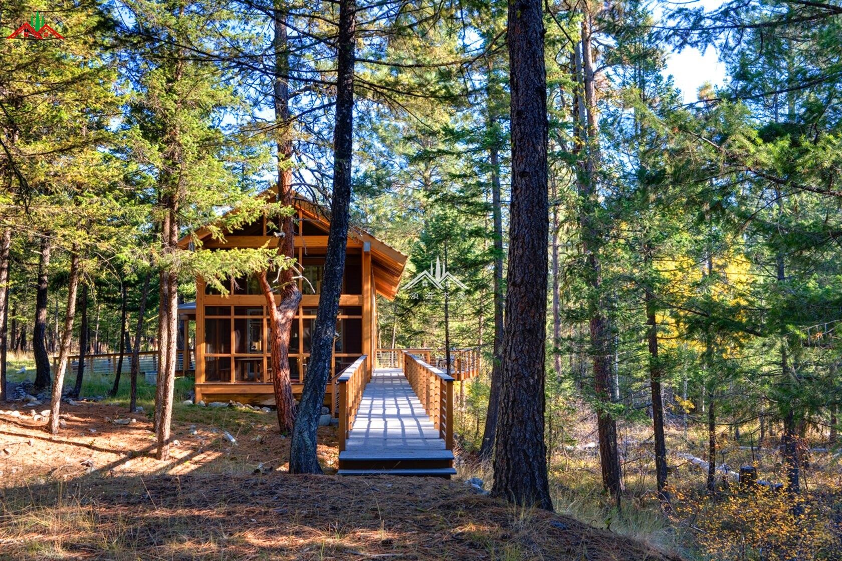 梁柱型雙層森林度假木屋別墅(圖4)