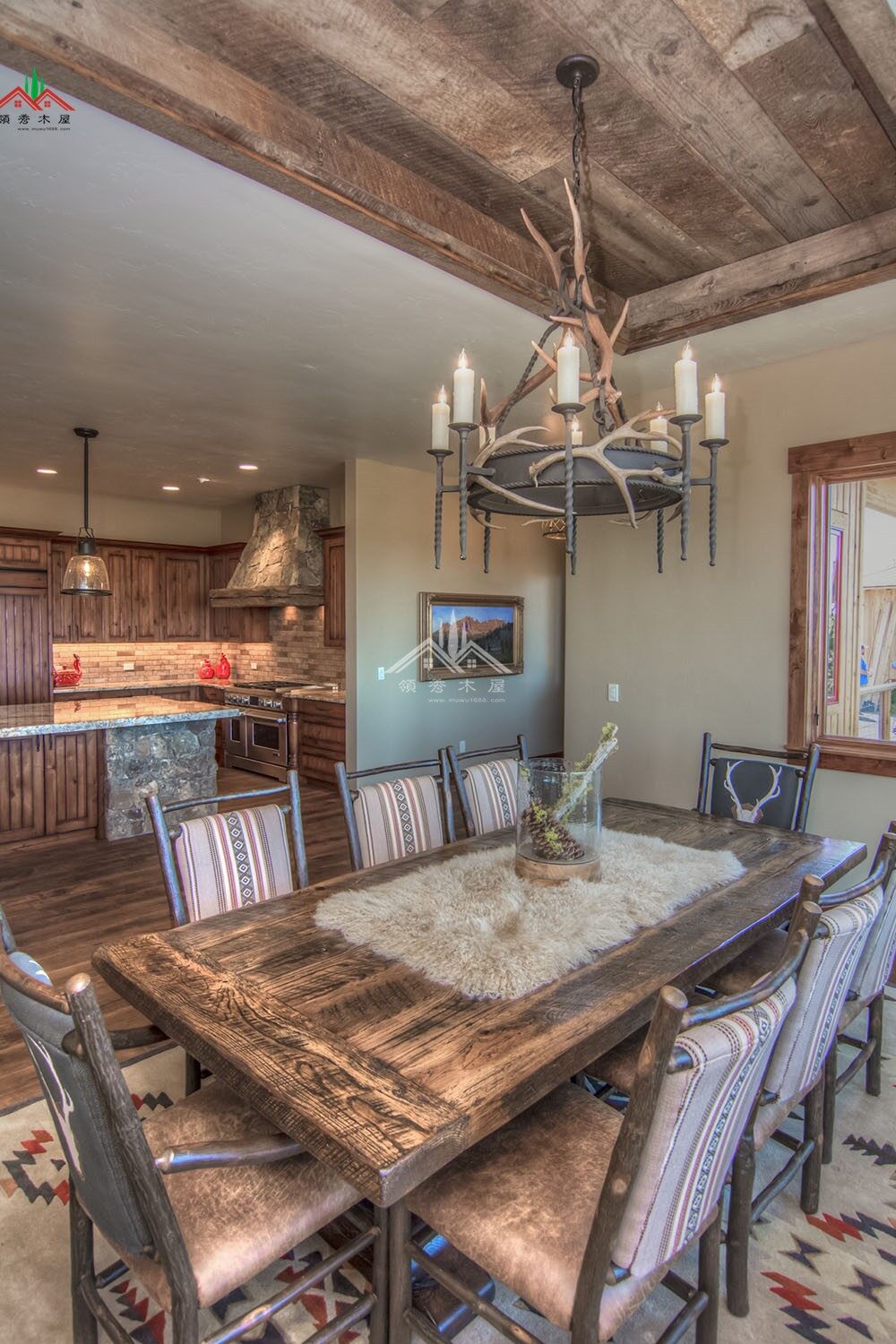 室內(nèi)不像木屋的梁柱木屋別墅