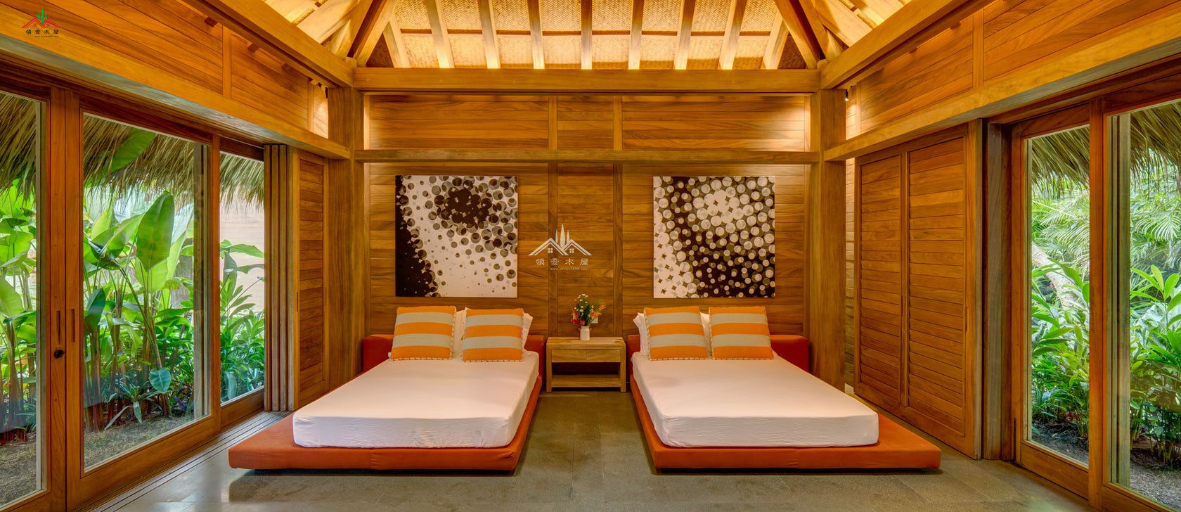 硬木制作木屋臥室