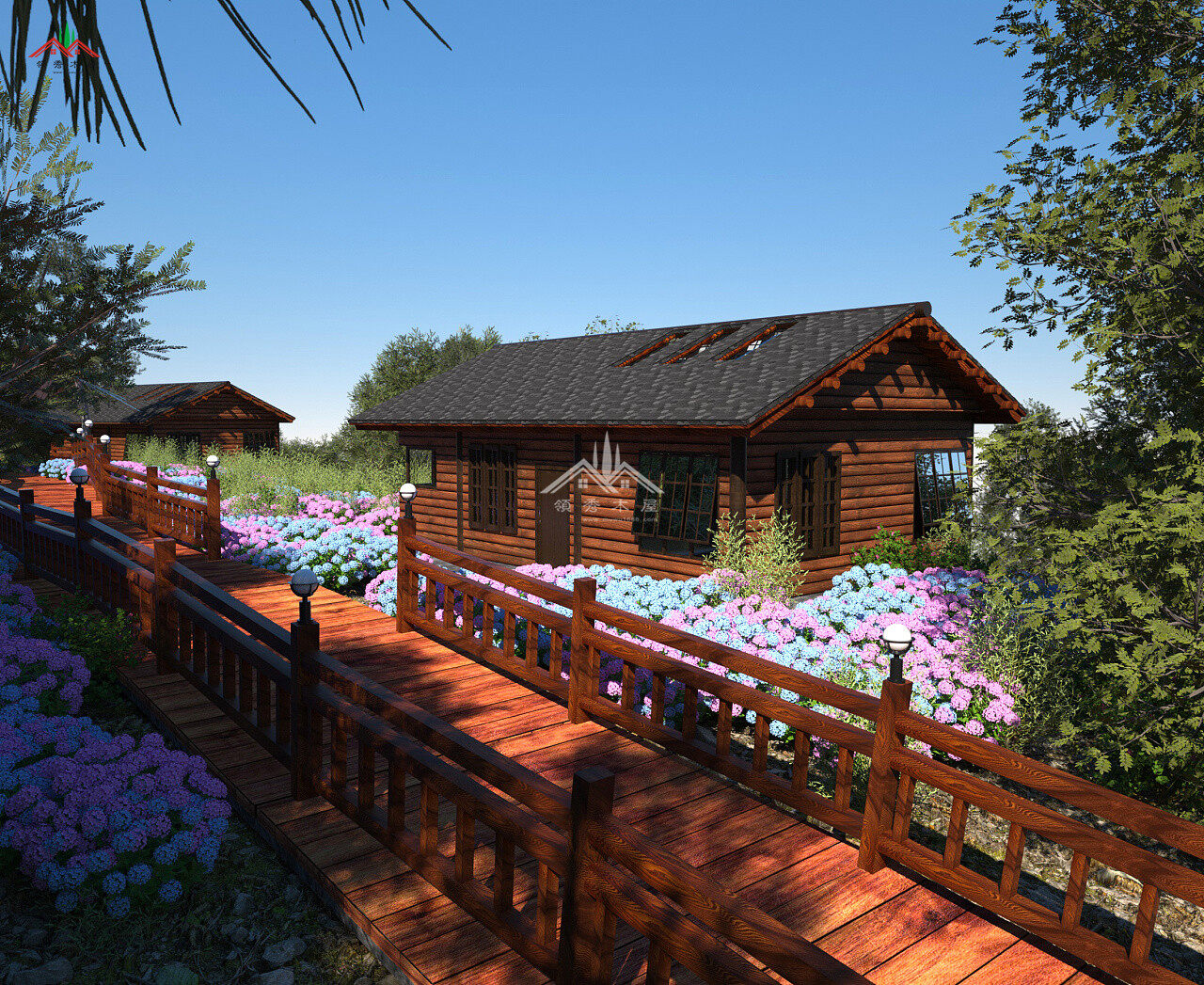 水泥基礎(chǔ)架空木屋