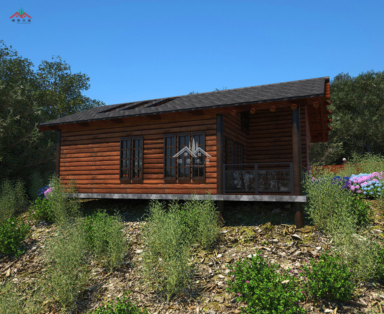 水泥基礎(chǔ)架空木屋