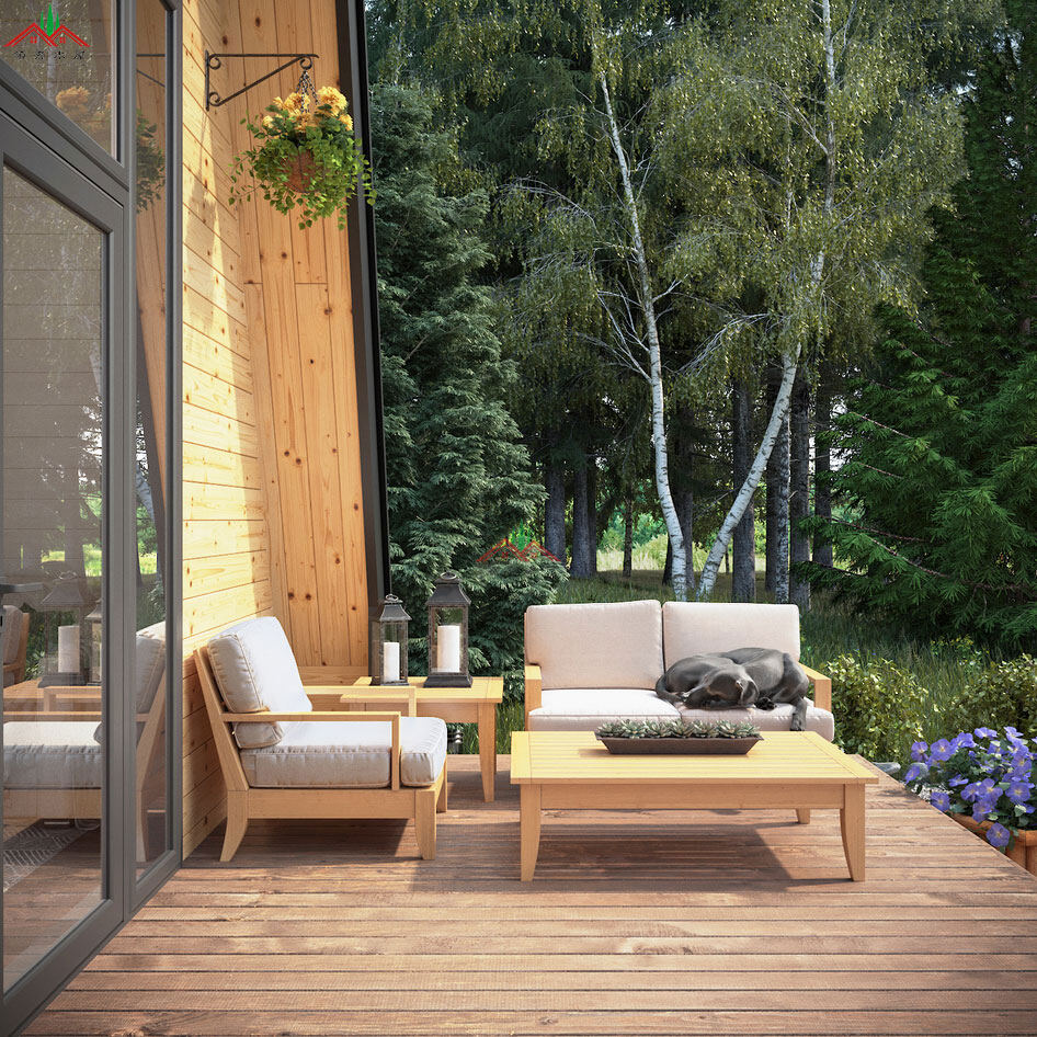 一半平斜頂一半人字頂帶閣樓木屋