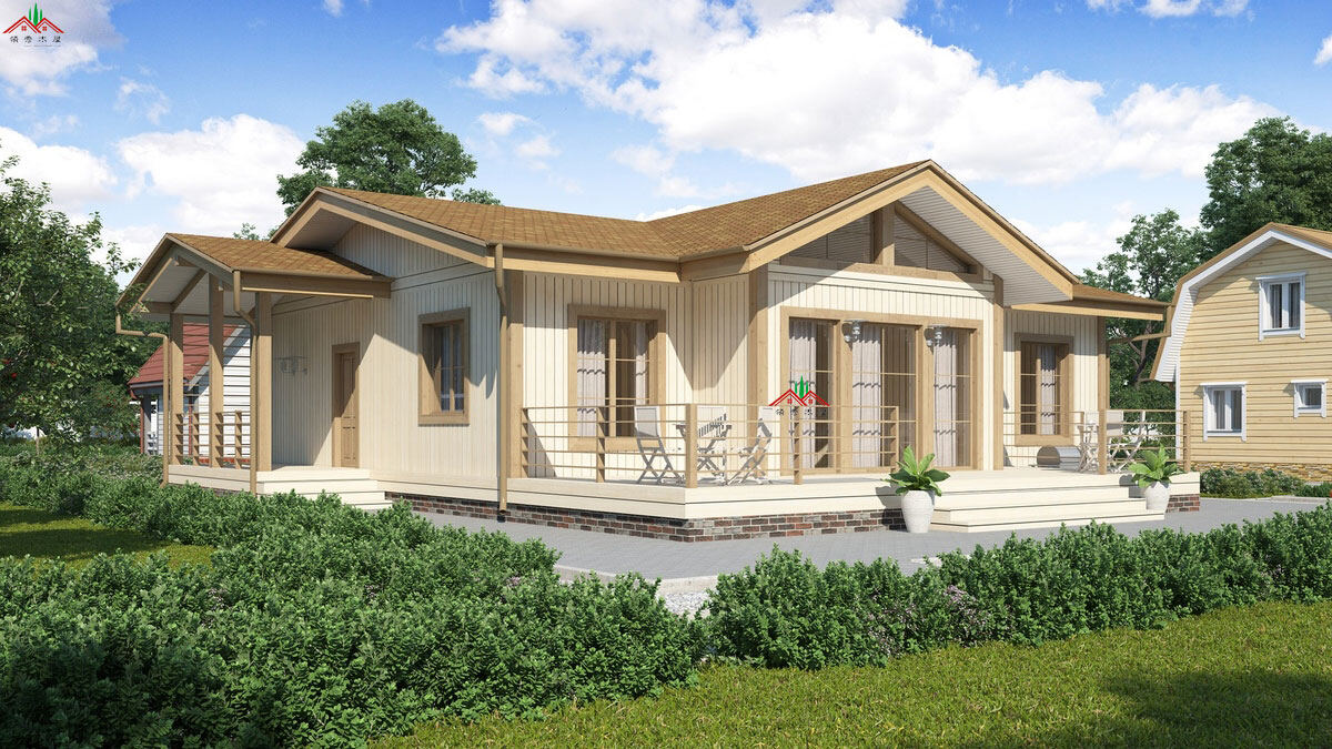 三房一廳兩衛(wèi)木屋效果圖方案