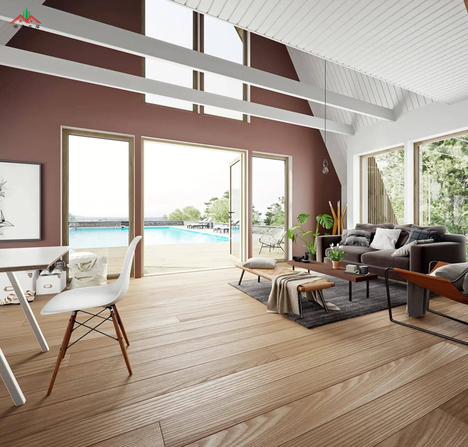 三角形雙層度假小木屋