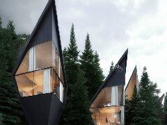 立體椎型雙層三角形森林度