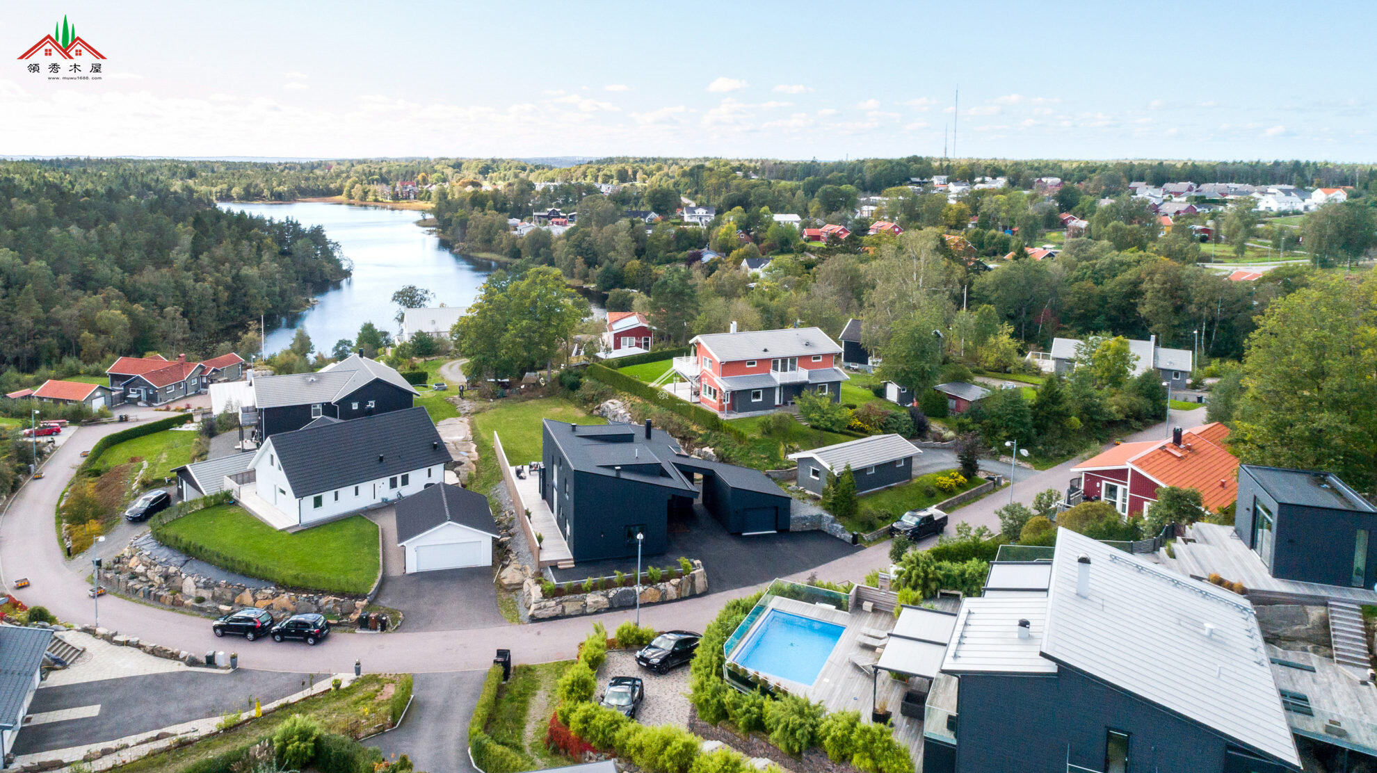 黑色外墻度假木屋