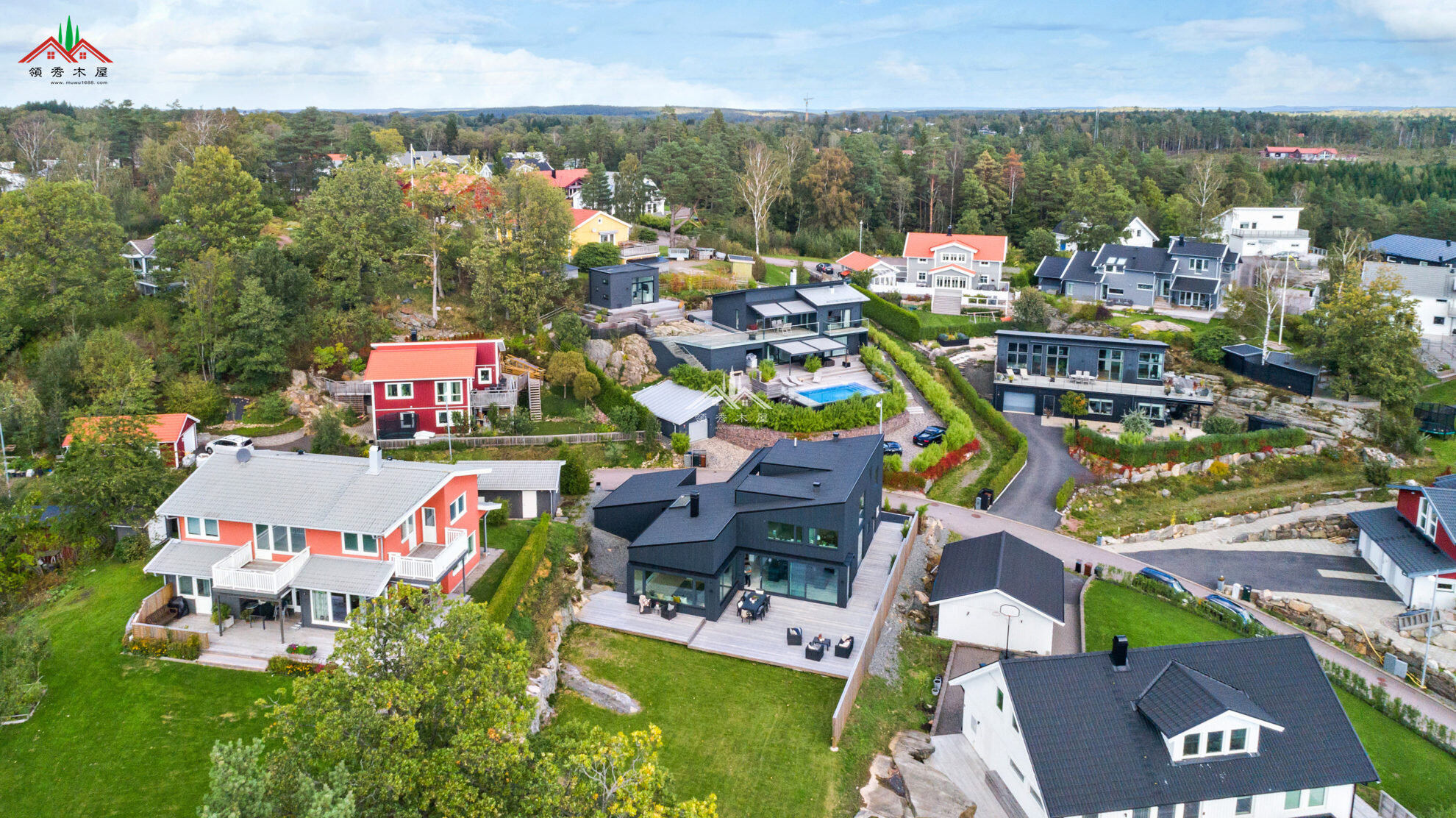 黑色外墻度假木屋