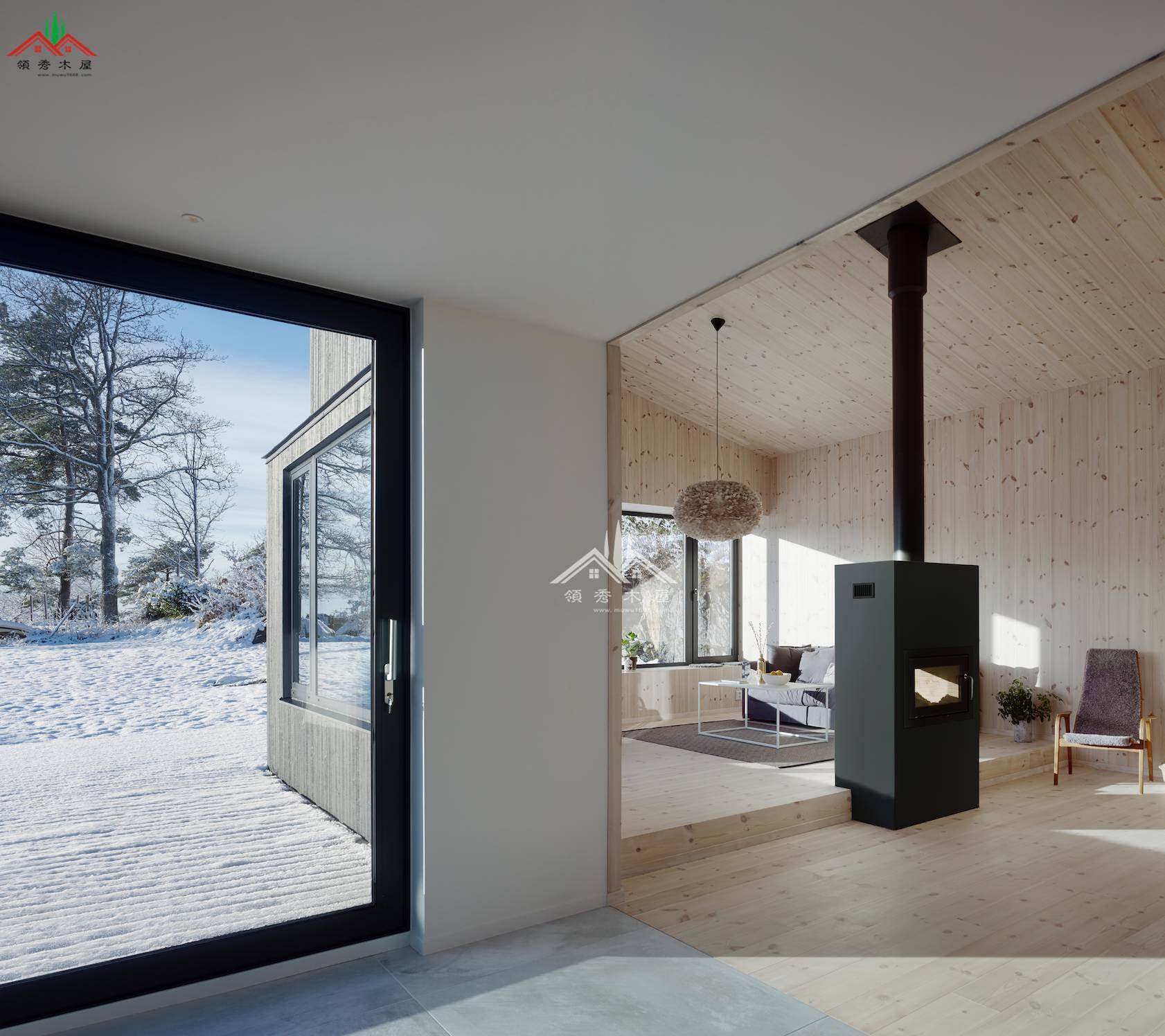 黑色外墻度假木屋