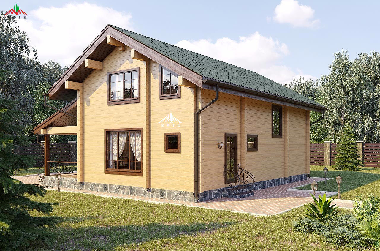 三房?jī)蓮d木屋別墅