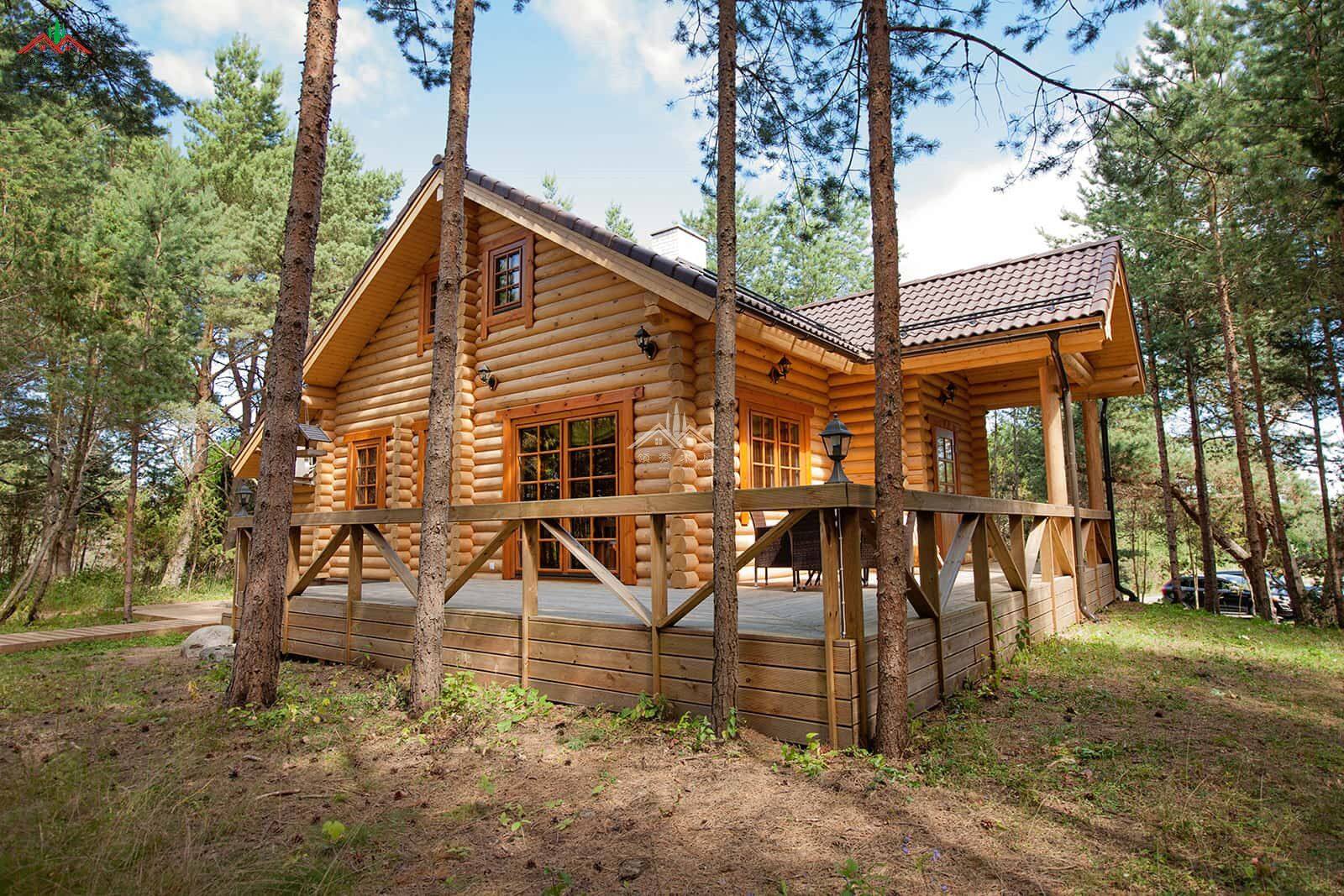 雙層三房重型木刻楞木屋別墅