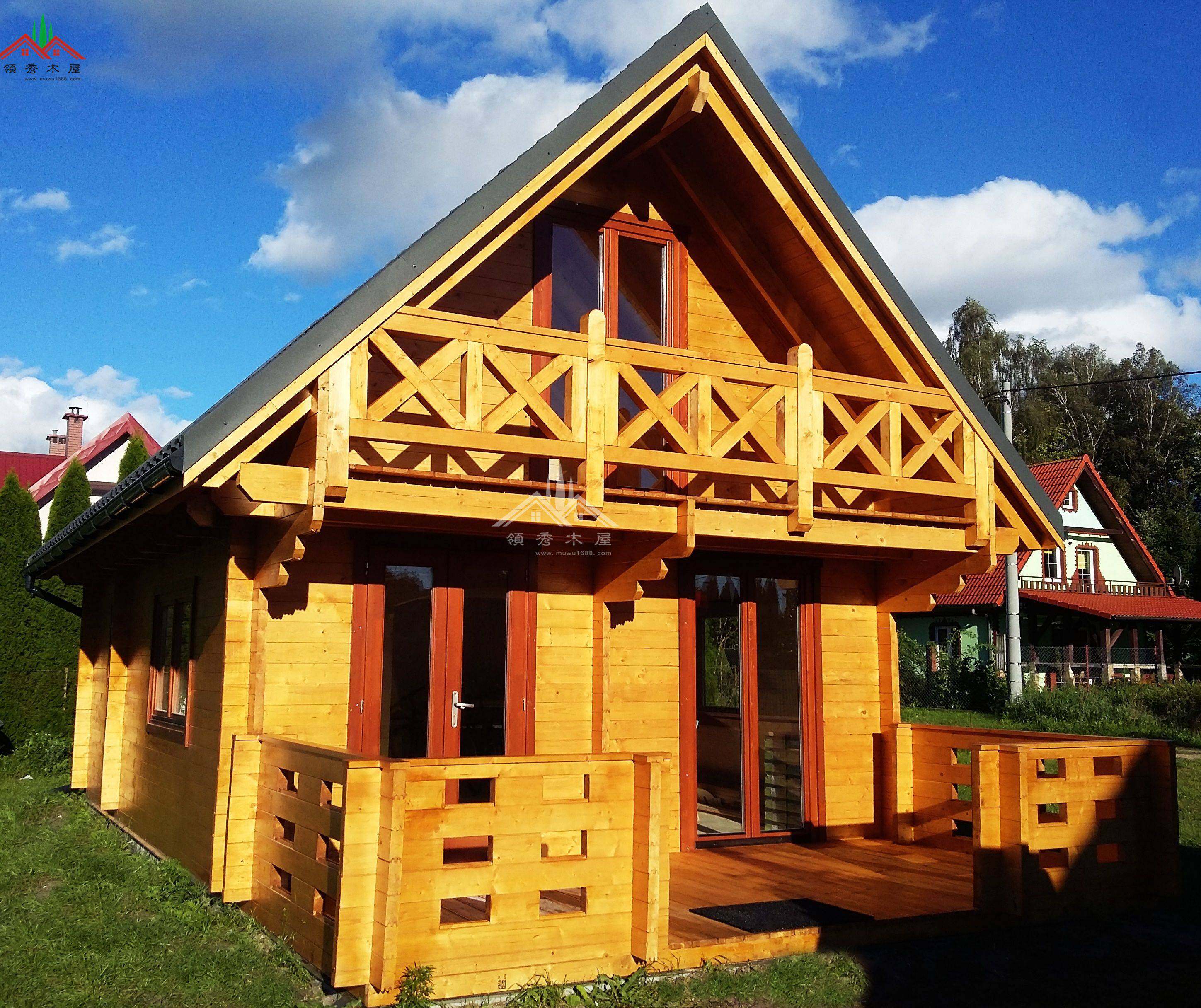 出口海外帶閣樓度假小木屋