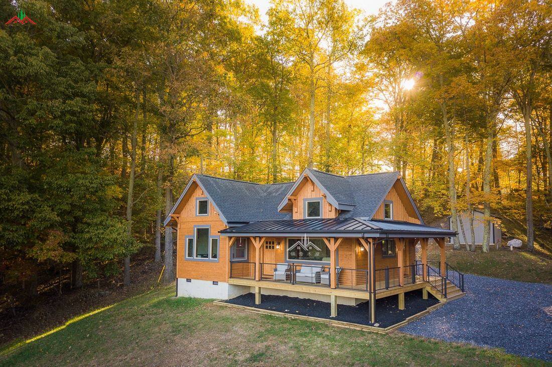 梁柱型雙層木屋別墅