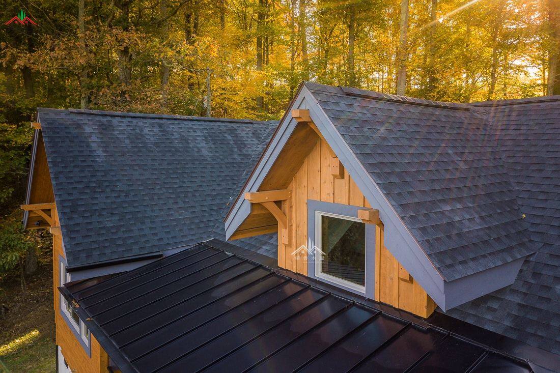 梁柱型雙層木屋別墅