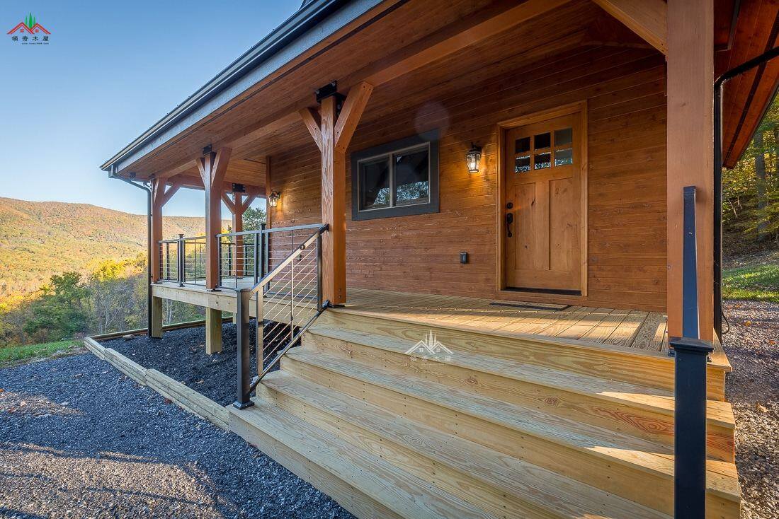 梁柱型雙層木屋別墅