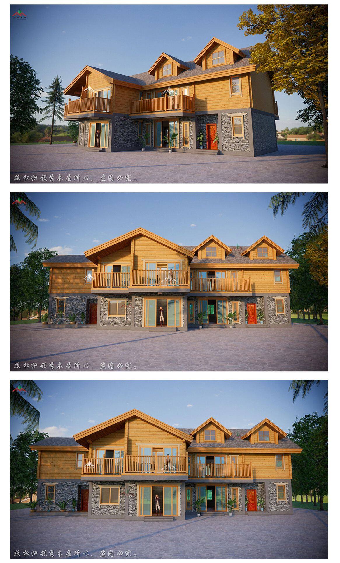 商住兩用雙層木屋別墅