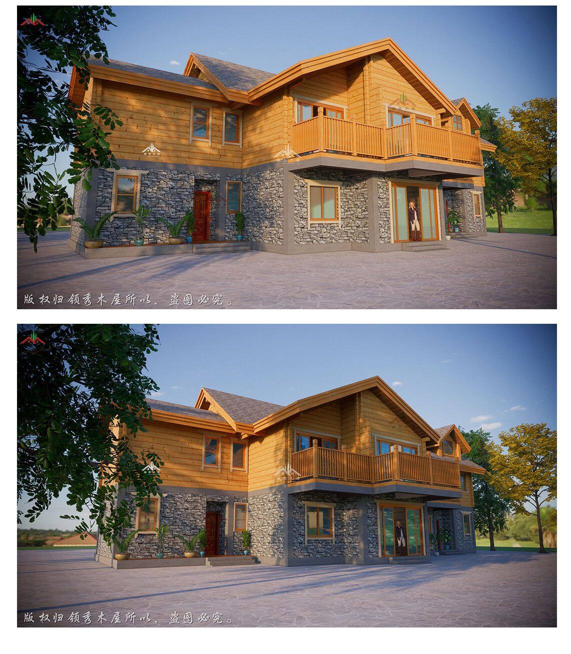 商住兩用雙層木屋別墅