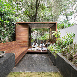 硬木制作庭院小木亭景觀(guān)