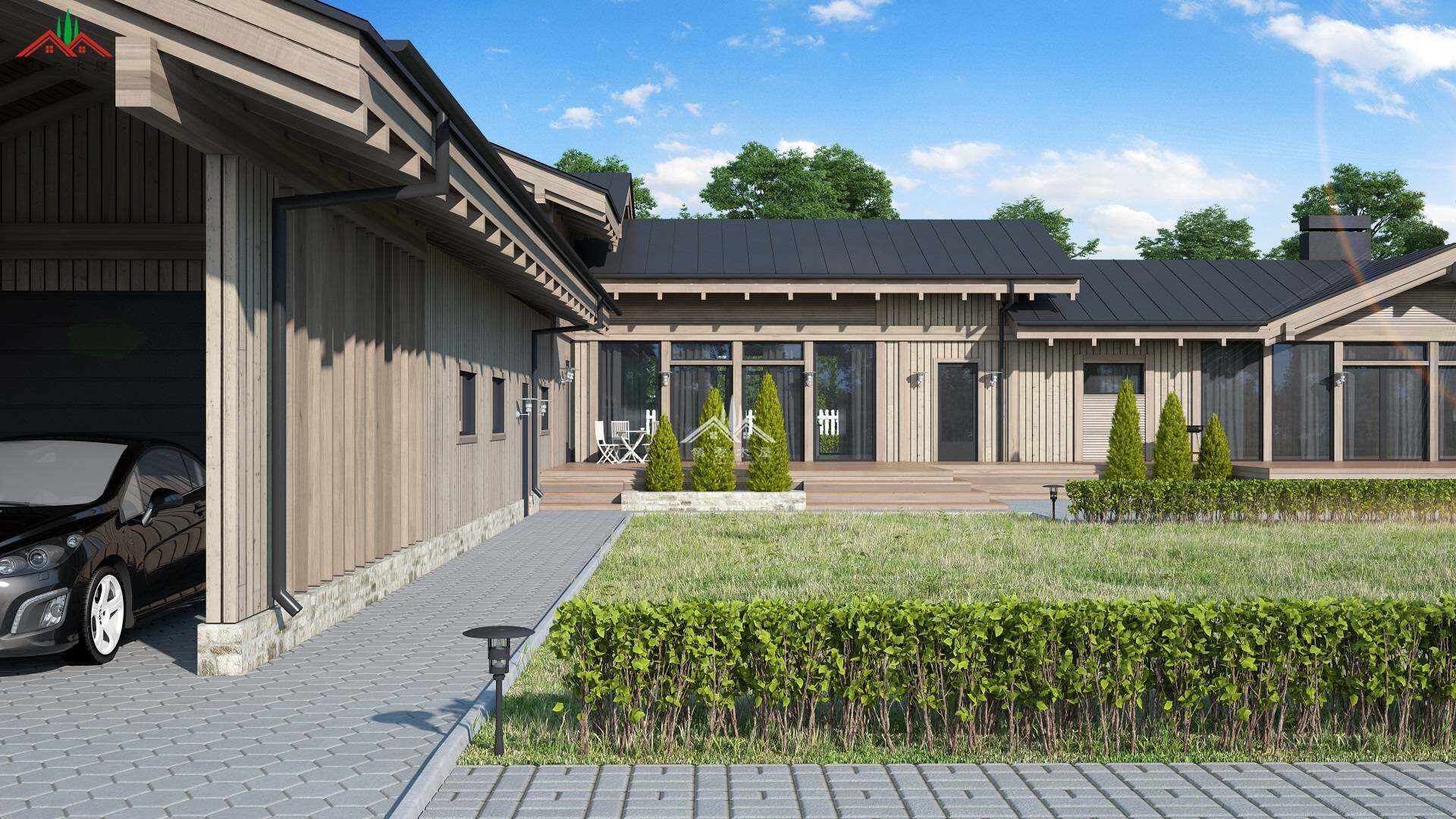 四合院?jiǎn)螌幽疚菪Ч麍D