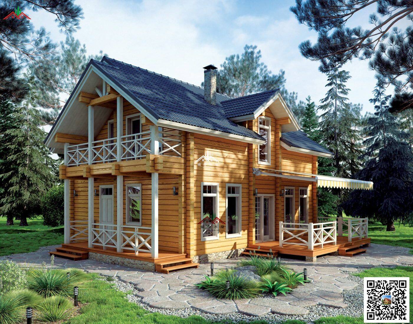 三房雙層重型木別墅