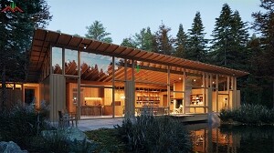 這樣的平頂鋼木結(jié)構(gòu)的咖啡接待中心木屋是不是就是你追求了很久的呢？