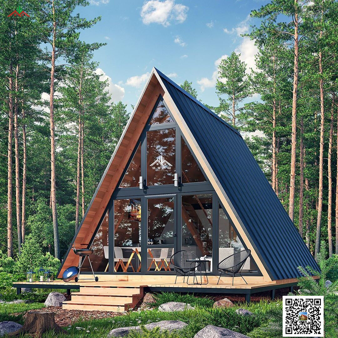 特色親子三角形木屋