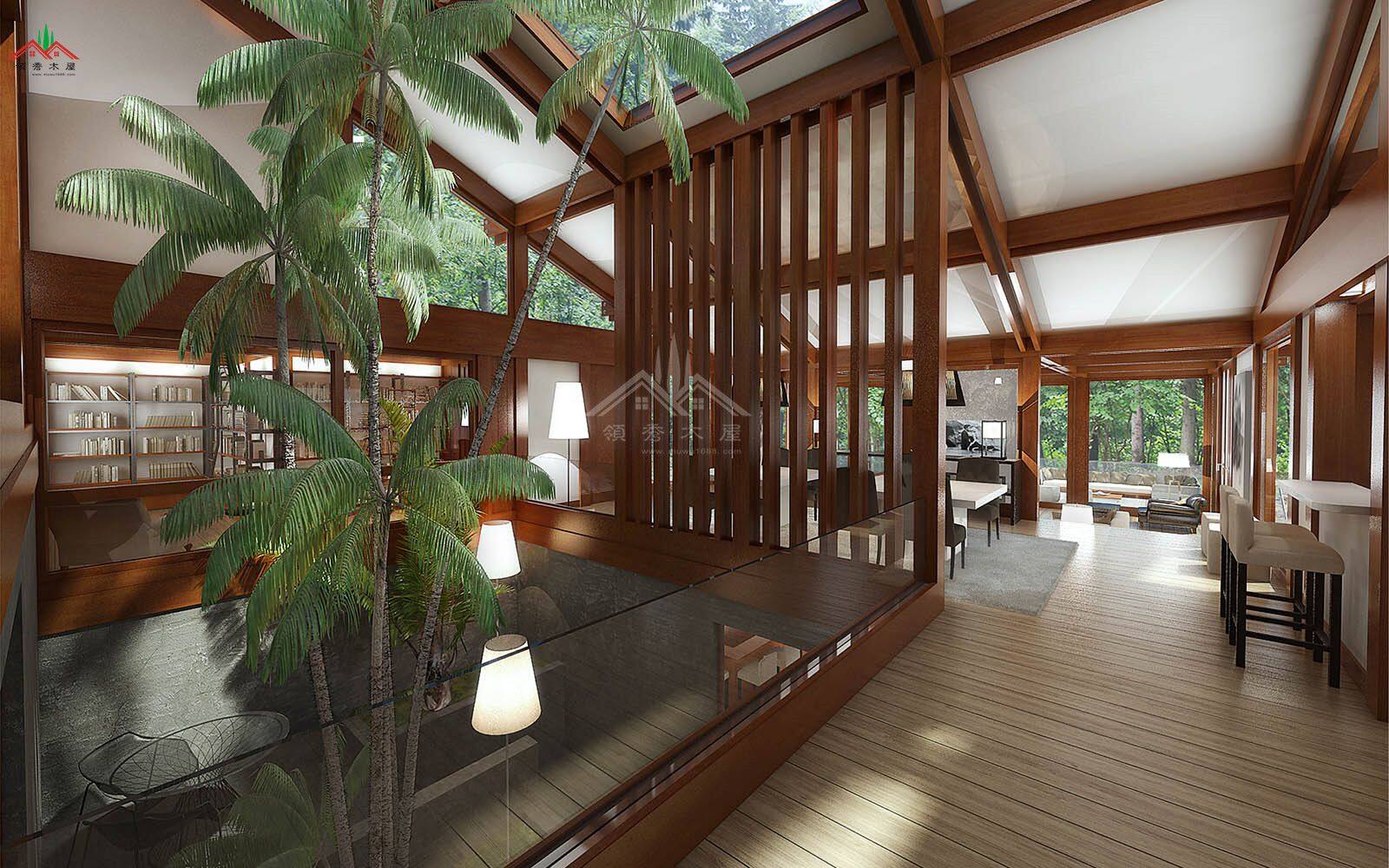 600平方的平頂現(xiàn)代風(fēng)格木屋酒店