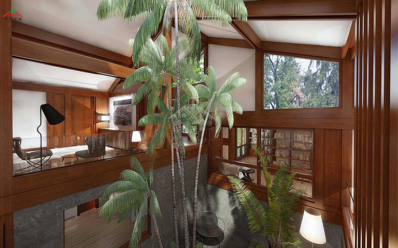 600平方的平頂現(xiàn)代風(fēng)格木屋酒店