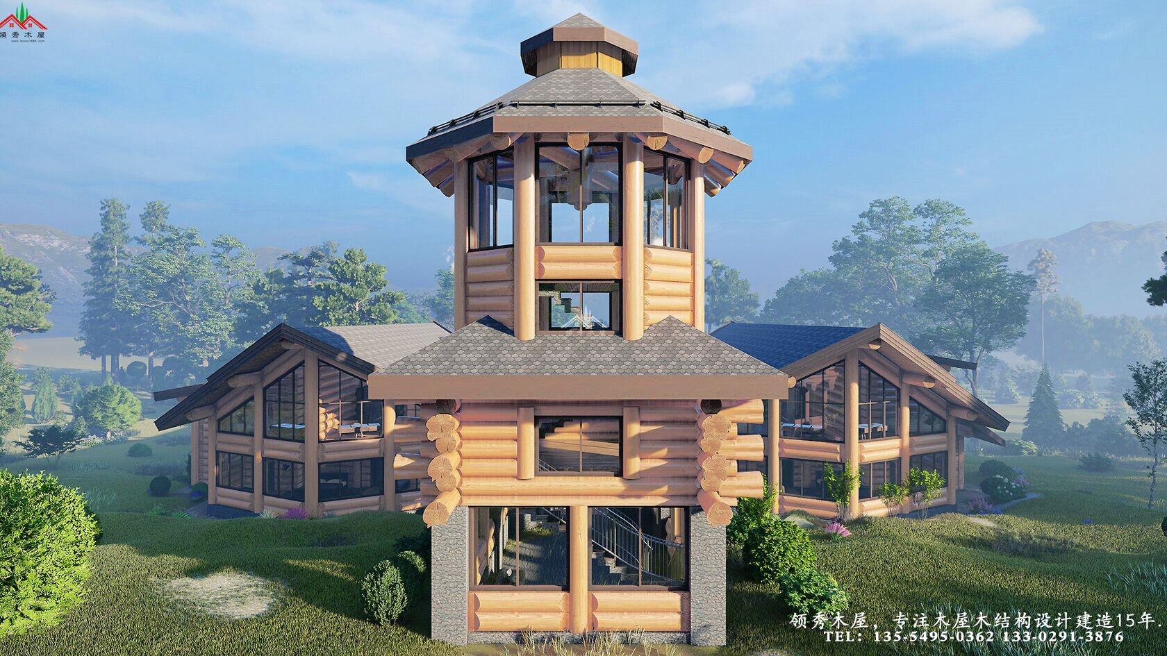 木刻楞結構木屋別墅