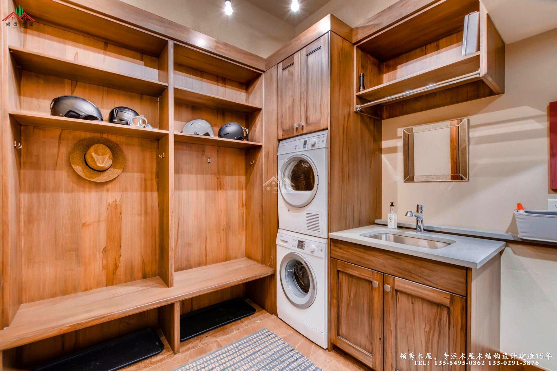 舊木裝飾外觀木屋別墅