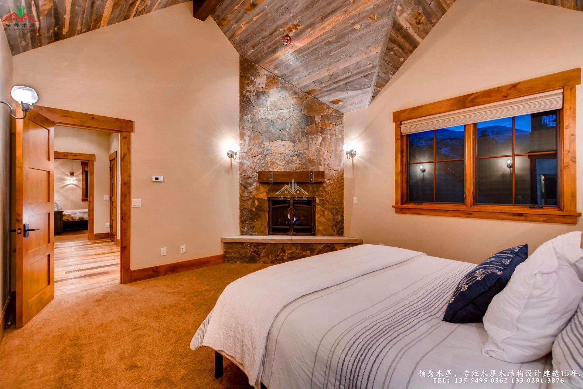 舊木裝飾外觀木屋別墅