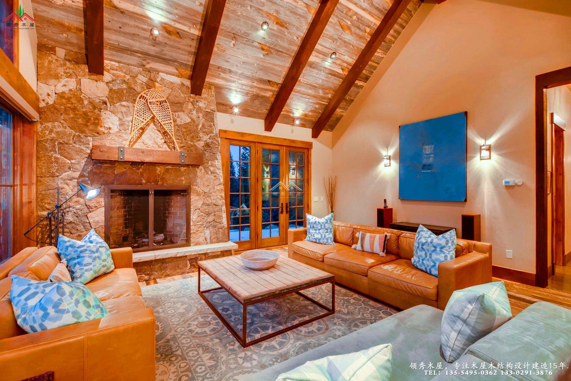 舊木裝飾外觀木屋別墅